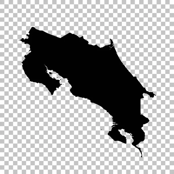 Map Costa Rica Isolated Illustration Black White Background — Stock Photo, Image