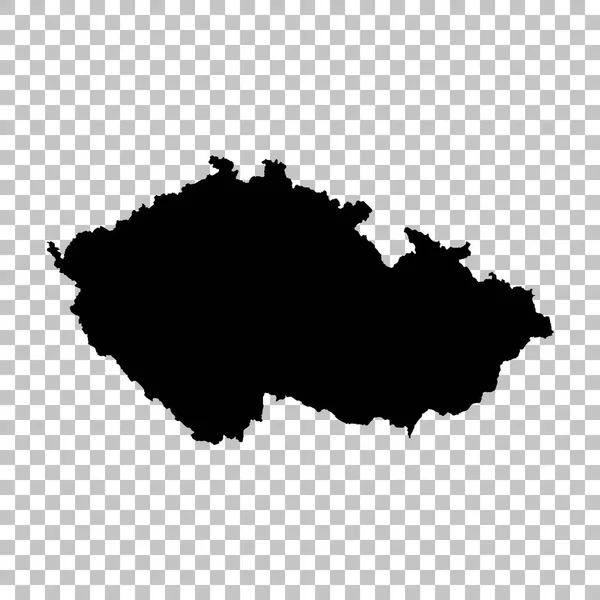 捷克共和国 独立插图 白色背景上的黑色 — 图库照片