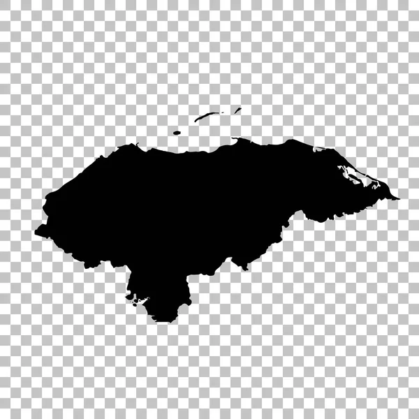 Térkép Honduras Izolált Illusztráció Fekete Fehér Háttér — Stock Fotó