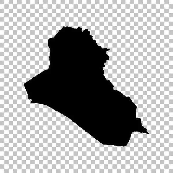 Карта Ирака Изолированная Иллюстрация Черный Белом Фоне — стоковое фото