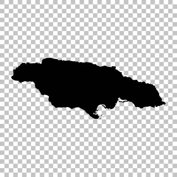 Mappa Giamaica Illustrazione Isolata Nero Sfondo Bianco — Foto Stock