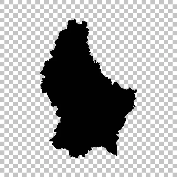 地図ルクセンブルク 分離されたイラスト 白い背景に黒 — ストック写真