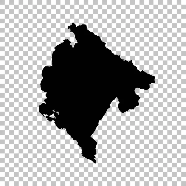 Mapa Montenegro Ilustração Isolada Preto Fundo Branco — Fotografia de Stock