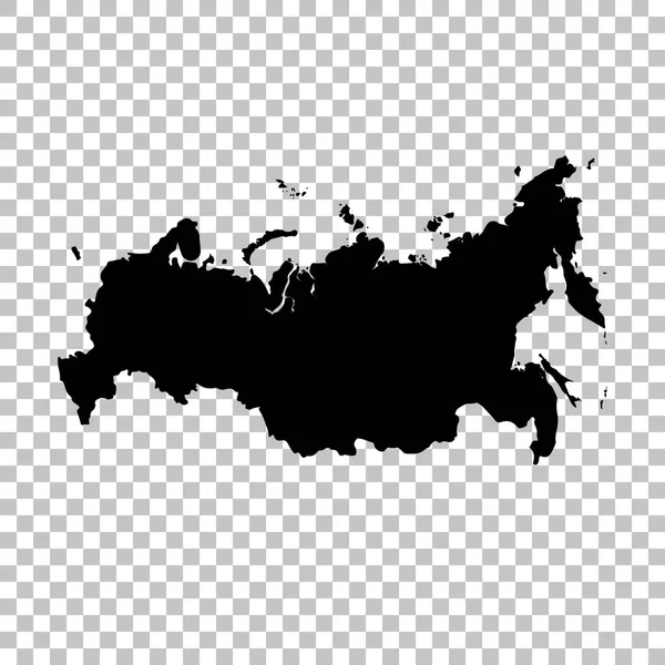 Kaart Rusland Geïsoleerde Illustratie Zwart Witte Achtergrond — Stockfoto