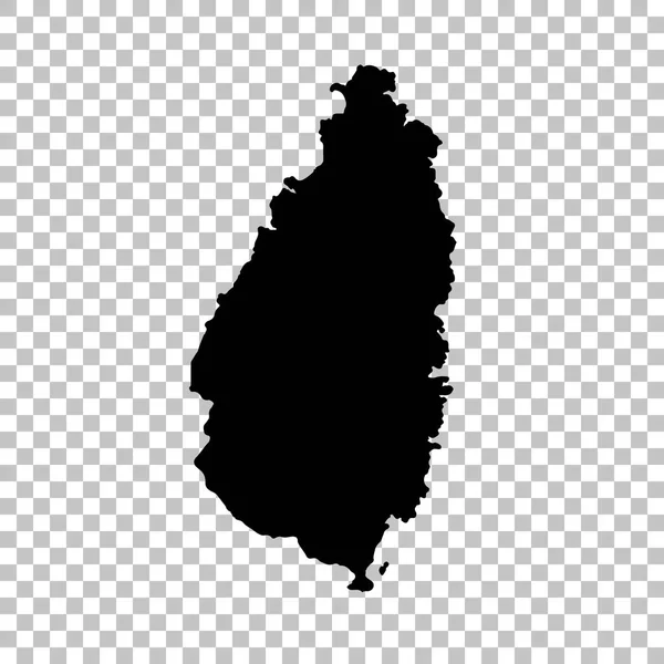 Karta Saint Lucia Isolerad Illustration Svart Vit Bakgrund — Stockfoto