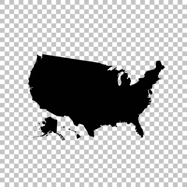 Map Usa Isolated Illustration Black White Background — Stock Photo, Image