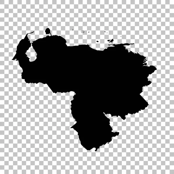 Mapa Venezuela Ilustración Aislada Negro Sobre Fondo Blanco —  Fotos de Stock