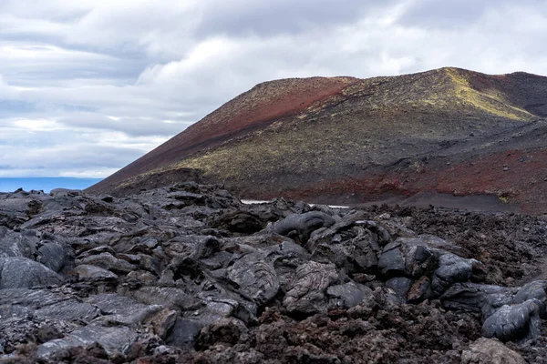 Tolbachinsky Dol Território Erupção 2012 2013 Vulcão Plosky Tolbachik Lava — Fotografia de Stock