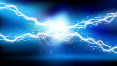 Aydınlatma, ark ısı. Elektrik enerjisi. Vektör çizim.