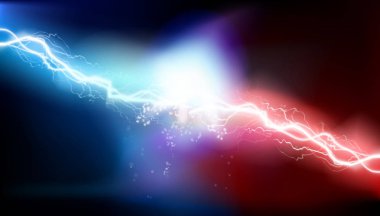 Aydınlatma ısı. Elektrik deşarj. Vektör çizim.