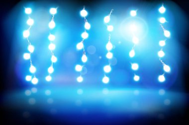 Sahne Alanı'nda Festival gösteri. Vektör çizim.