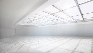 Pencere ile geniş oda. Vektör çizim.