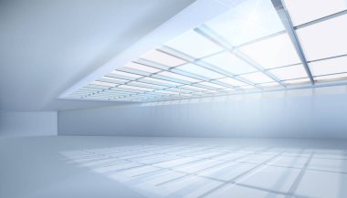 Pencere ile geniş oda. Vektör çizim.