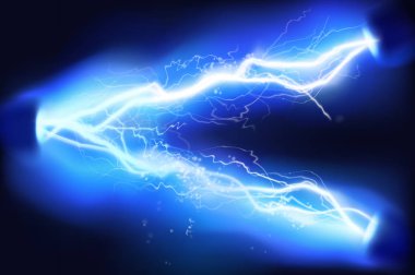 Aydınlatma ısı. Enerji elektrik deşarj. Vektör çizim.