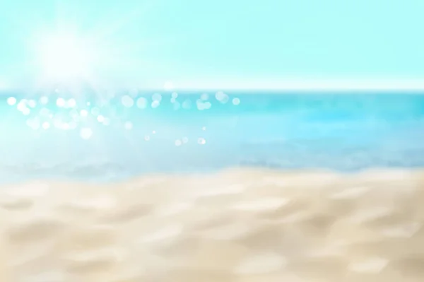 Playa de arena vacía. Ilustración vectorial . — Vector de stock