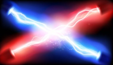 Aydınlatma ısı. Elektrik deşarj. Vektör çizim.