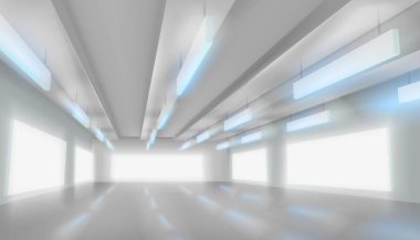 Büyük alışveriş galerisi. Vektör çizimi.