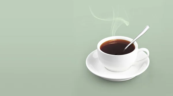 Kopje Koffie Kleur Achtergrond Solide — Stockfoto