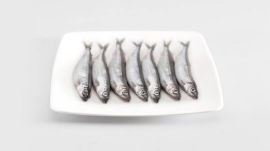 Restoranda pişirilen menü deniz ürünleri.