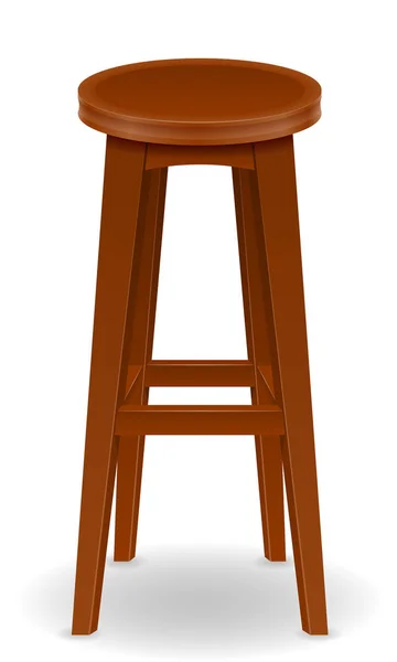 木制椅子凳子设置图标矢量插图在白色背景下隔离 — 图库矢量图片