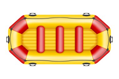 tekne vektör illüstrasyon izole beyaz arka plan üzerinde rafting şişme