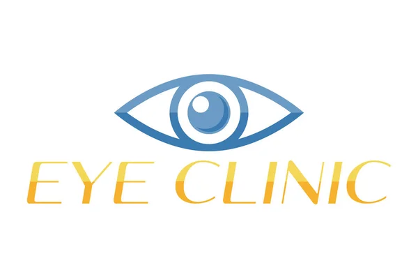 Logo Dla Okulistyki Kliniki Wektor Ilustracja Białym Tle Oko — Wektor stockowy