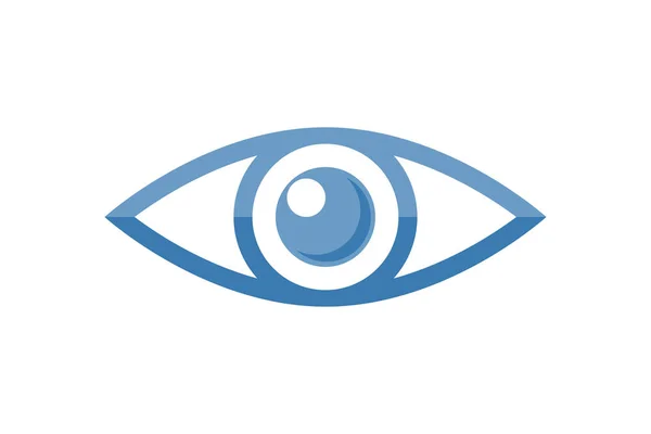 Ögat Logotyp För Oftalmologi Klinik Vektorillustration Isolerade Vit Bakgrund — Stock vektor