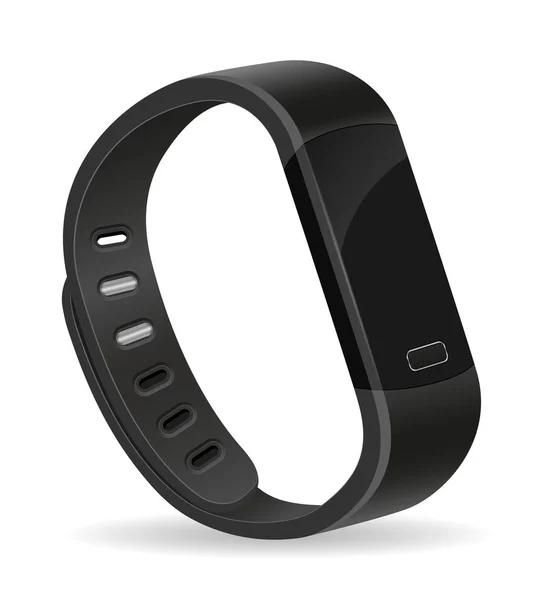 Digitale Intelligente Fitness Armband Mit Touchscreen Stock Vektor Illustration Isoliert — Stockvektor