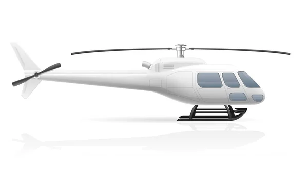 Illustration vectorielle d'hélicoptère civil de passagers — Image vectorielle