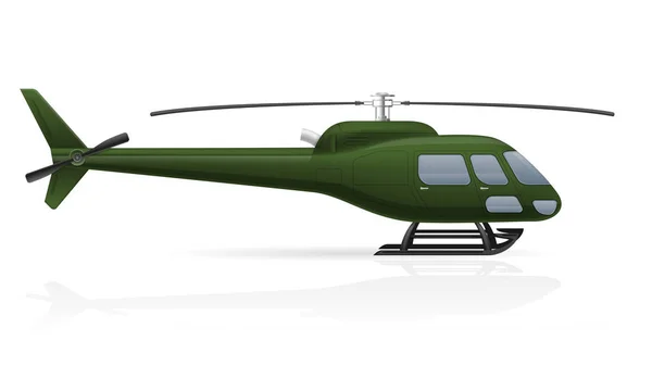 Ilustración del vector de helicóptero de pasajeros civiles — Vector de stock