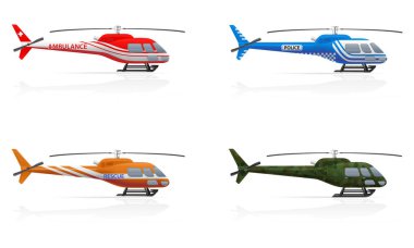 özel amaçlı helikopter illüstrasyon vektör