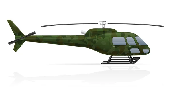 Helicóptero militar vector ilustración — Vector de stock