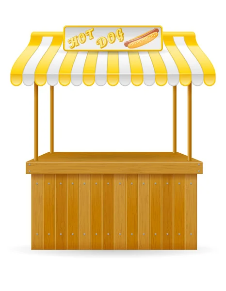Rua comida stall hotdog vetor ilustração — Vetor de Stock
