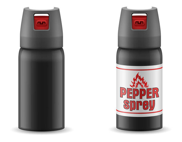 pepper gas sprey self defense vector illustration