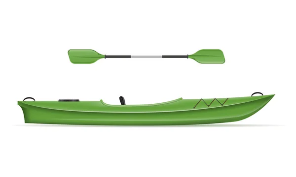 Kayak plastique pour la pêche et le tourisme illustration vectorielle — Image vectorielle