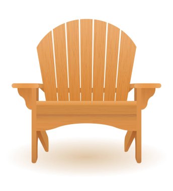 Ahşap Bahçe koltuk şezlong şezlong vektör yapılmış