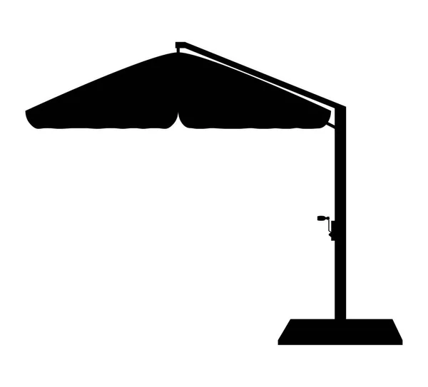 Grote parasol voor bars en cafes op het terras of het stra — Stockvector