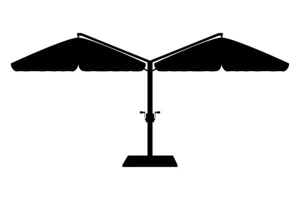 Large sun umbrella for bars and cafes on the terrace or the beac — Stock Vector