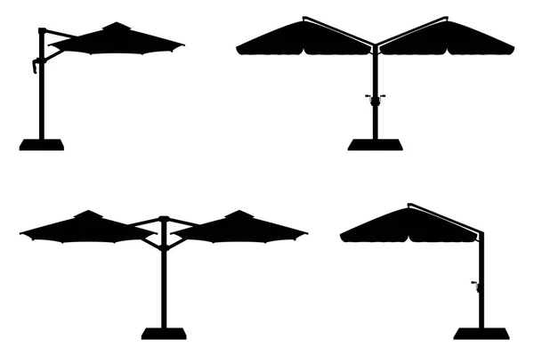 Grote parasol voor bars en cafes op het terras of het stra — Stockvector