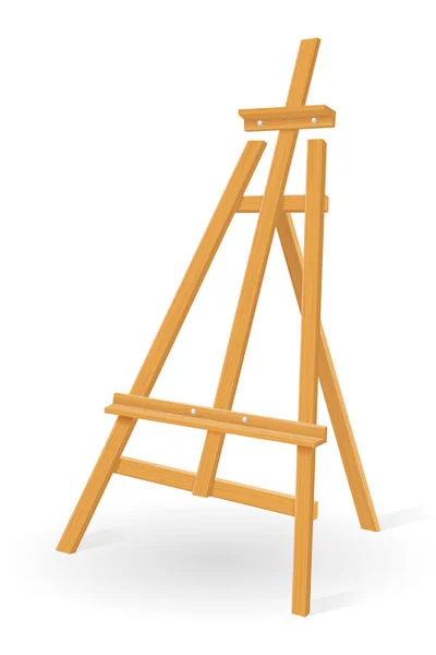 Wooden easel for painting and drawing vector illustration — 스톡 벡터