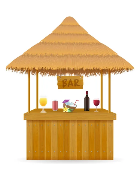 Beach stall bar for summer holidays on resort in the tropics vec — Stock Vector