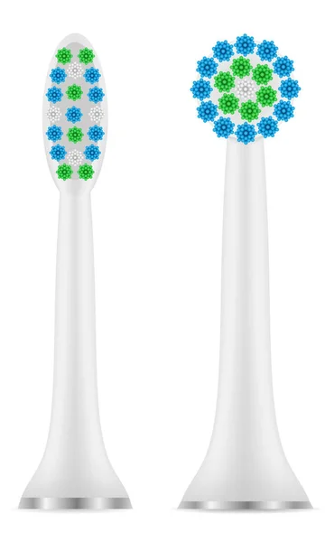 Ηλεκτρική οδοντόβουρτσα για τον καθαρισμό των δοντιών και την υγιεινή οδοντιατρικά οδοντικά — Διανυσματικό Αρχείο