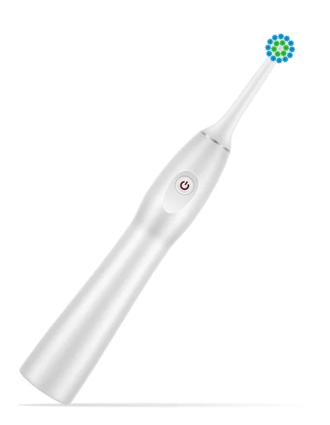 Escova de dentes elétrica para a limpeza de dentes e higiene dentária dentis — Vetor de Stock