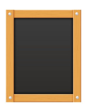 Çizim vektörü çizimi için tahta siyah menü boş şablonu