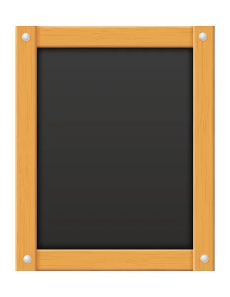 Wooden black menu board blank template for design vector illustr — Stock Vector