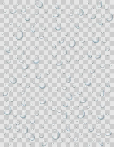 Drop Water Rain Spray Vector Illustration Isolated Transparent Background — Stock Vector