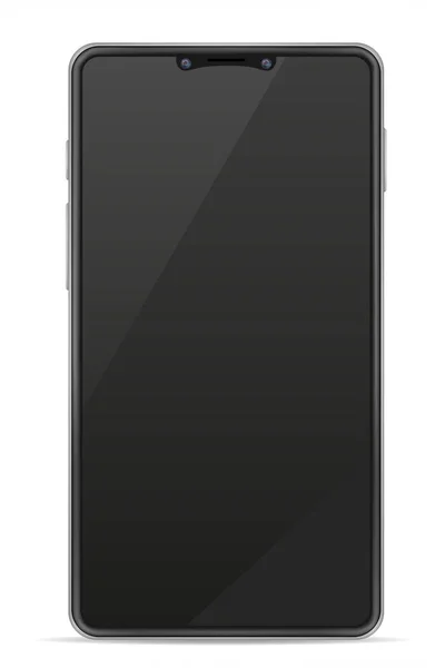 Smartphone Realistico Modello Vuoto Fino Telefono Cellulare Illustrazione Vettoriale Progettazione — Vettoriale Stock