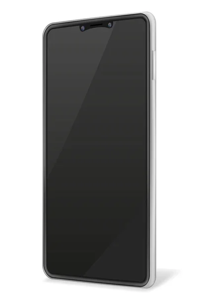 现实的智能手机空白模拟手机 用于在白色背景上隔离的设计矢量图形 — 图库矢量图片