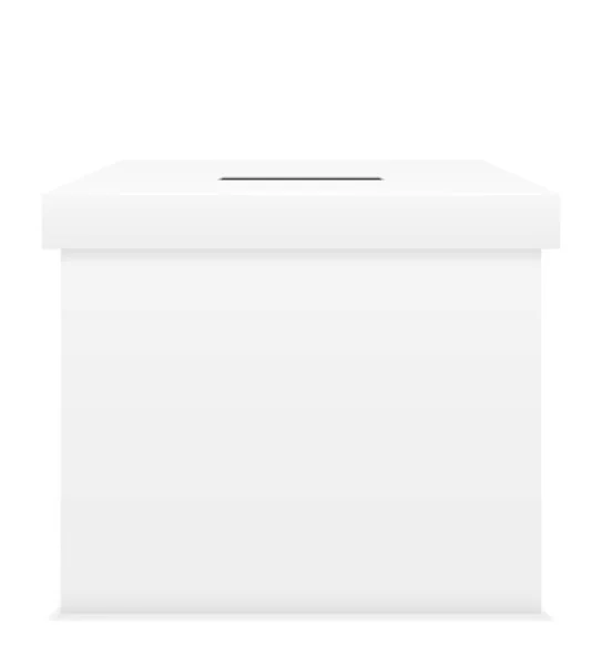 白地に孤立した選挙ベクトル図のための投票箱 — ストックベクタ
