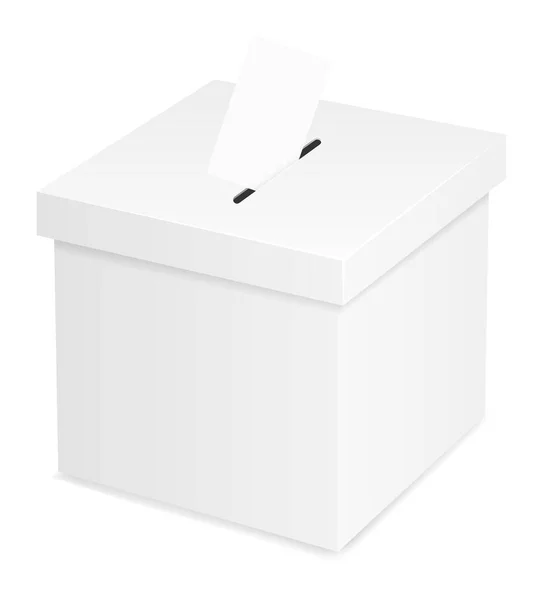 Ballot Box Election Voting Vector Illustration Isolated White Background — Stock Vector